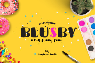 Blusby: A Whimsical Display Font for Handmade Brands