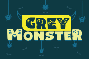 Grey Monster Typeface for Scary Web Headers