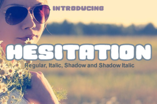 Hesitation Font: A Bubbly Display Typeface for Editorial Design
