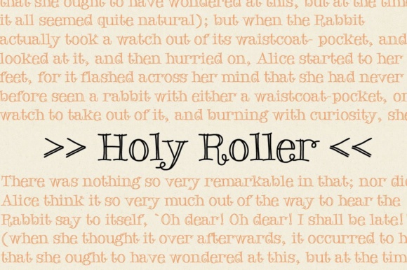 Holy Roller: A Charming Display Font for Editorial Design