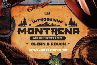 Montrena: A Vintage Display Font for Editorial Design