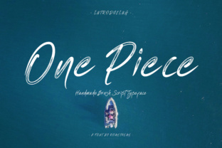 One Piece Font: A Brush Stroke Typeface for Summer Displays