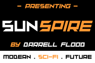 Sunspire: A Futuristic Display Font for Modern Crafters