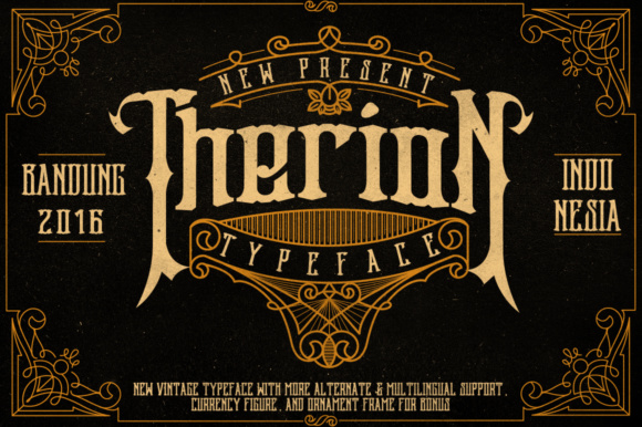 Therion: A Stunning Victorian Display Font for Makers