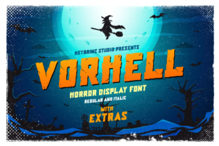 Vorhell: A Vintage Horror Display Font for Editorial Impact